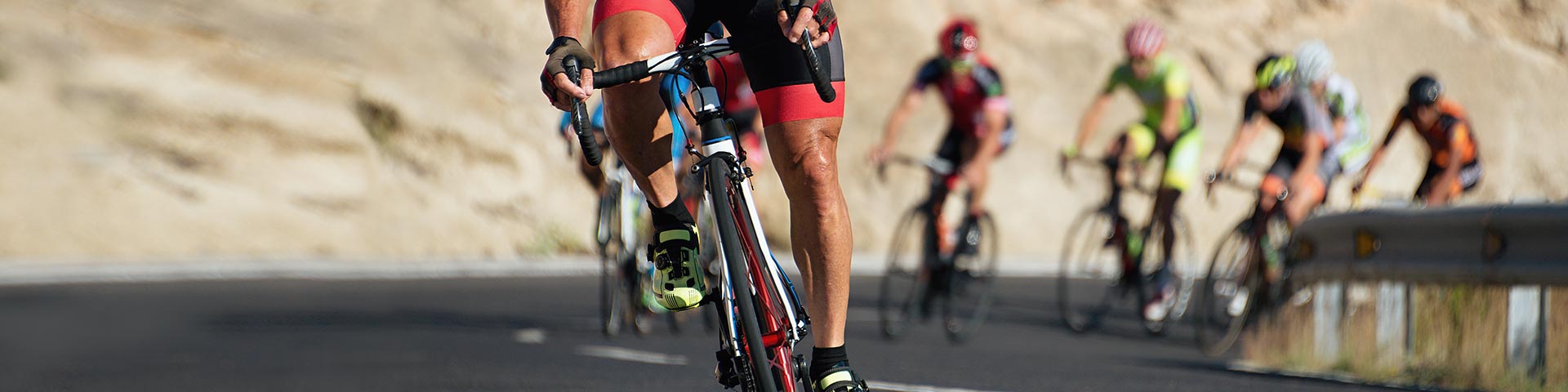 Cycling competition,cyclist athletes riding a race at high speed